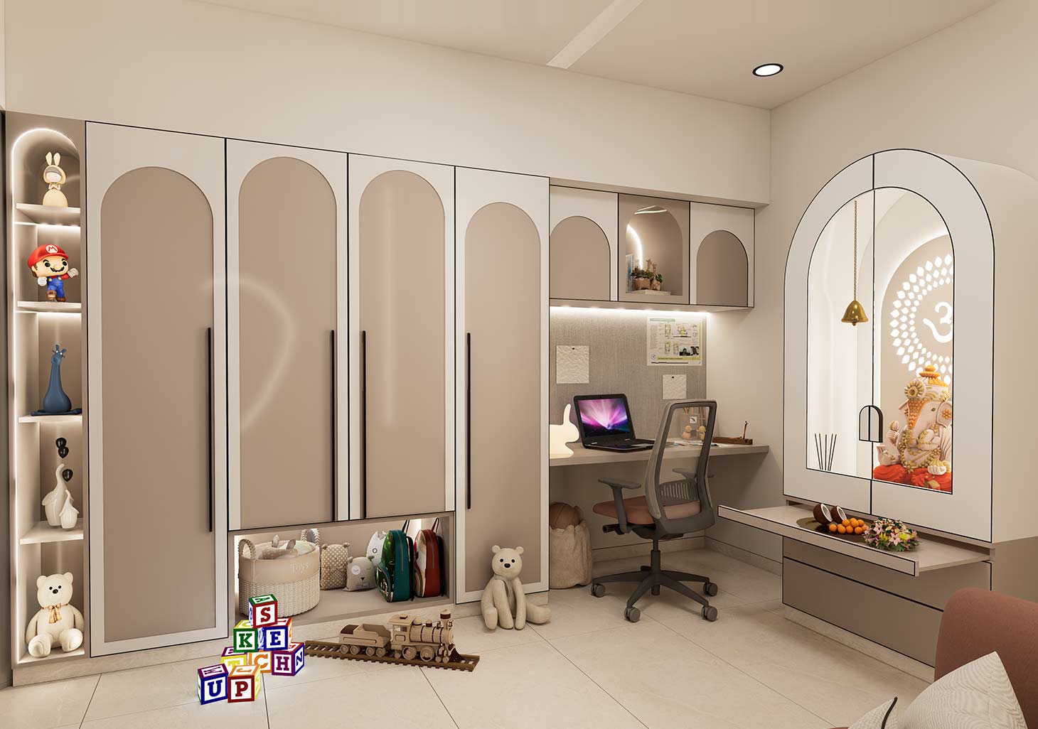 Kids Bedroom Wardrobe & Study