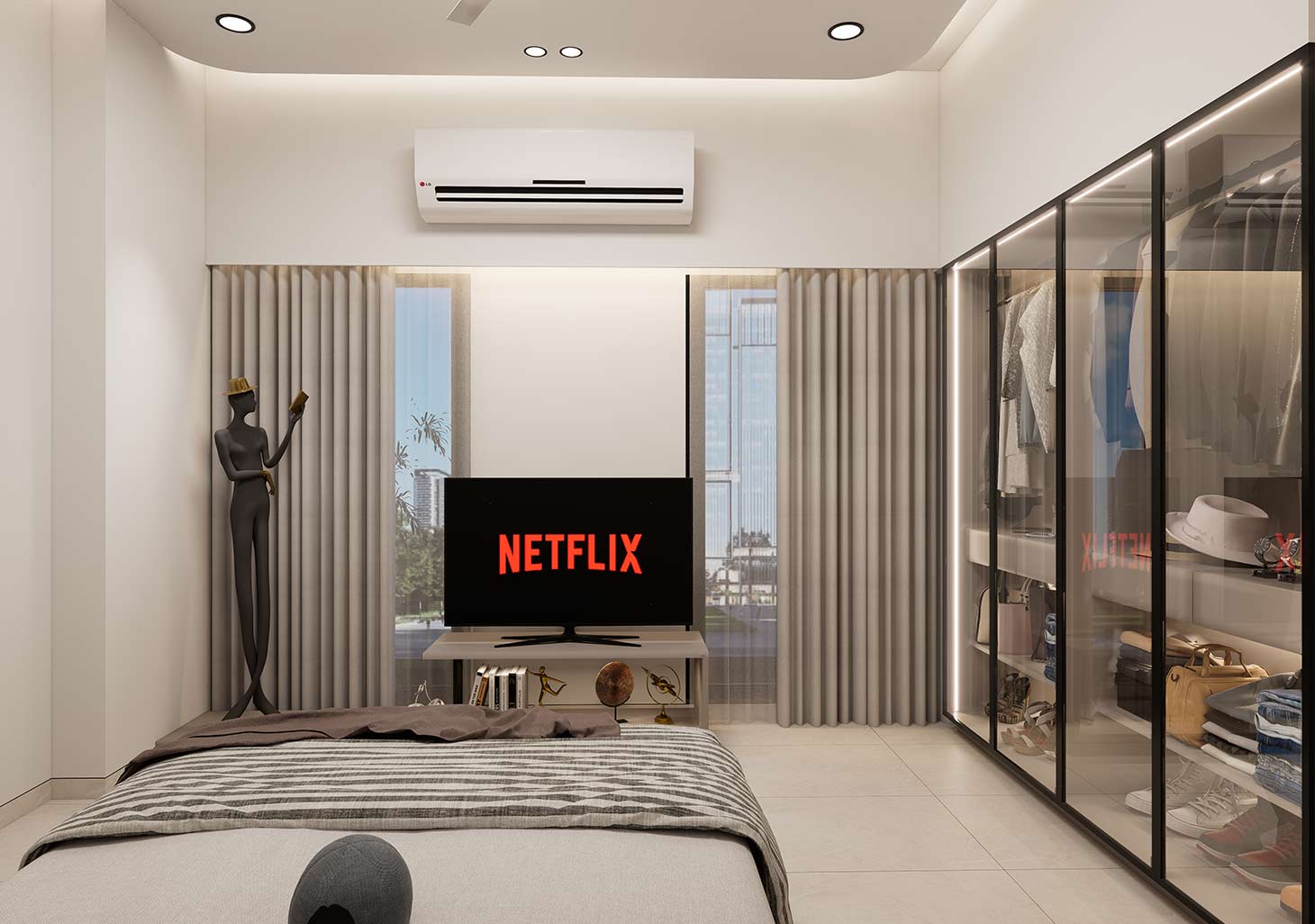 Master Bedroom TV Area