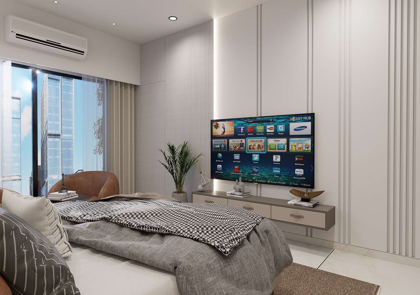 Parents Bedroom TV Area