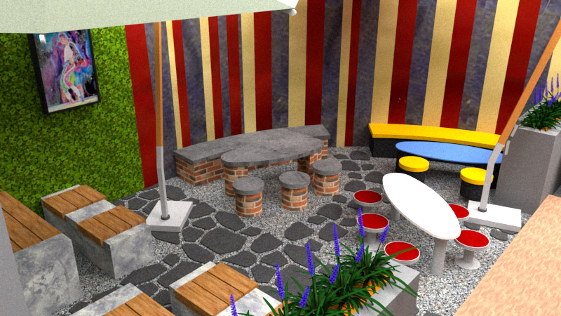 Group seating area